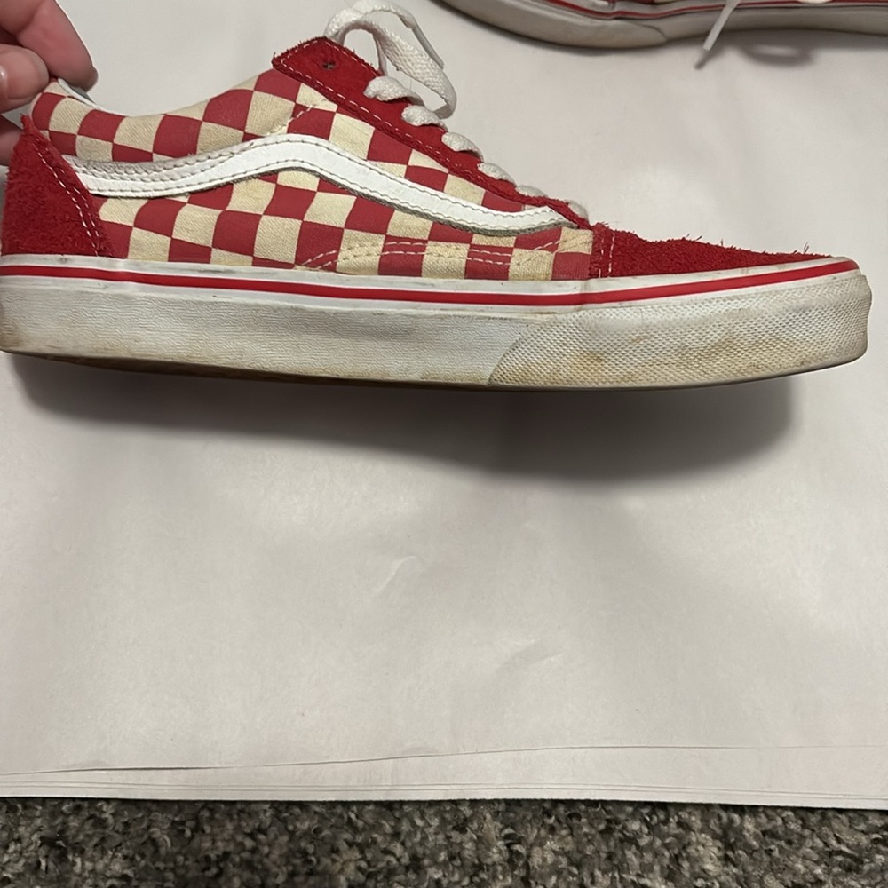 VANS red checker print shoes size: 7.5 - Picture 3 of 10